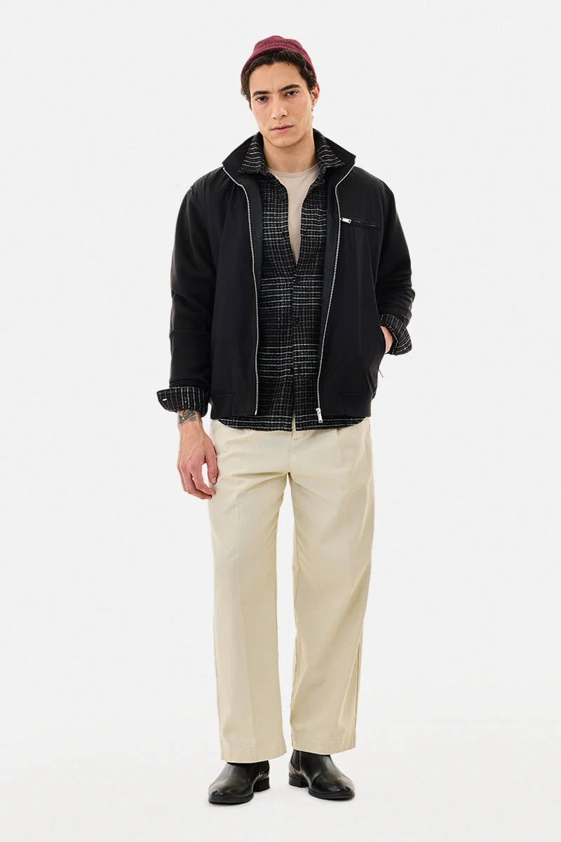 سنيتش High Neck Scuba Zipper Jacket